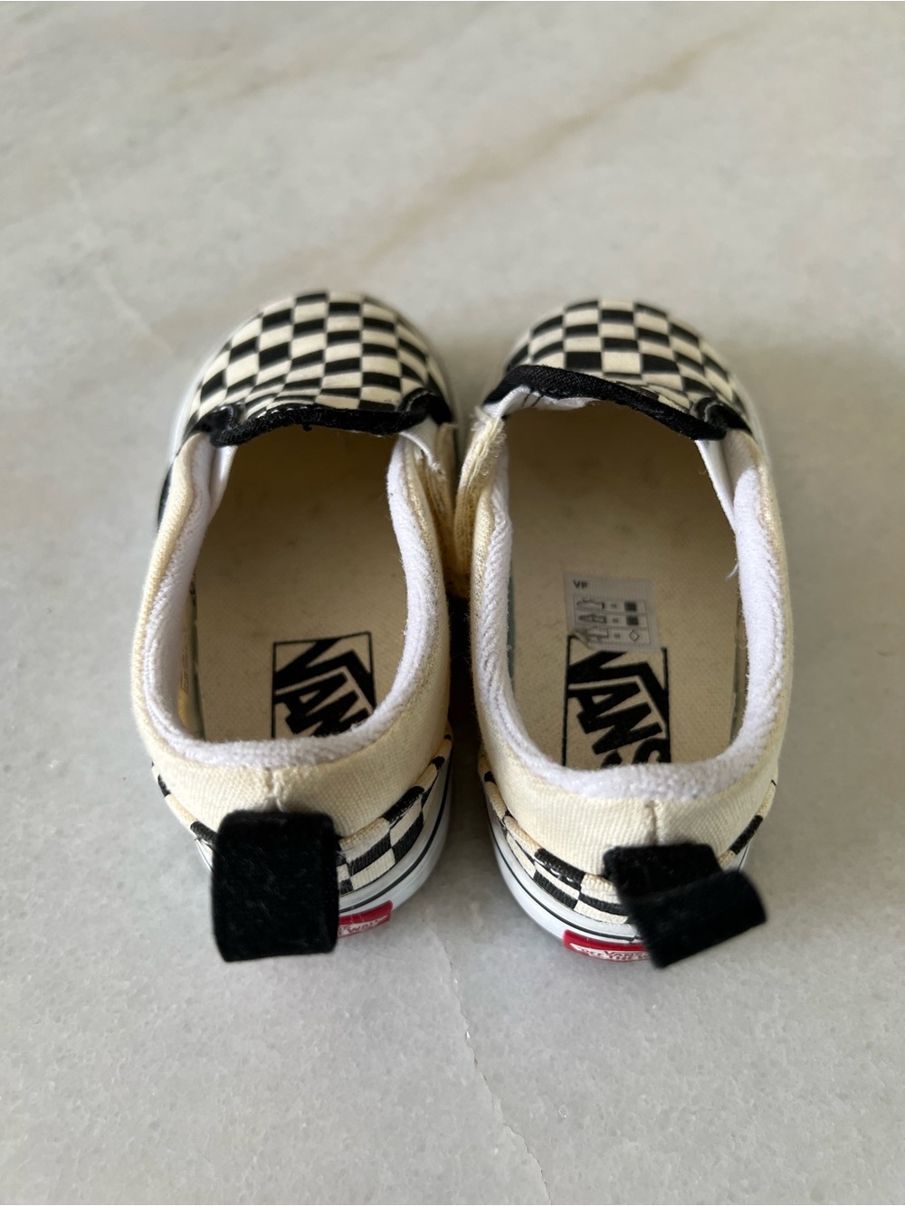 Vans Toddler Black and White Checkerboard Slip-On Sneakers - Picture 5 of 6